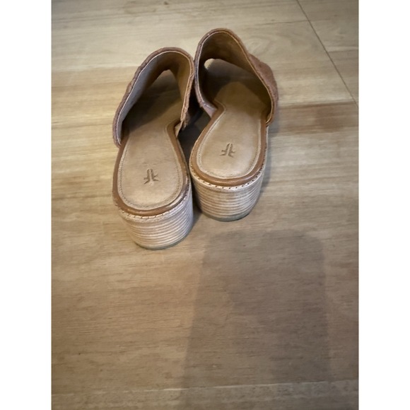 Frye Cindy Brown Woven Leather Mule Clogs – Women's Size 9 M - Picture 3 of 6